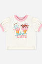 Conjunto Bebê Blusa Super Cute e Saia-Short de Sorvetes