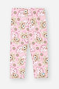 Legging Bebê Menina Roral Print Rosa Mundo Cinti