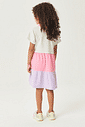 VESTIDO MESCLA C/ROSA/LILAS