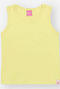 Regata Infantil Básica Canelada com Algodão – Blusa Menina Sem Manga Verão AM LEMON