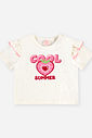 Conjunto Bebê Blusa Cool Summer e Saia-Short de Morangos