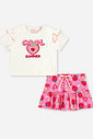 Conjunto Bebê Blusa Cool Summer e Saia-Short de Morangos