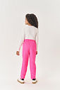 Calça Infantil Menina Veludo Rosa Neon Mundo Cinti
