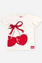 Conjunto Infantil Menina Blusa de Cerejas e Ciclista