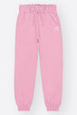 Calça Jogger Menina em Moletom Felpado Rosa Mundo Cinti