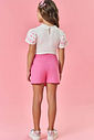 Conjunto Infantil Menina Blusa E Short-Saia Tutti-Frutti Vermelho Mundo Cinti