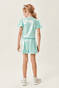 Conjunto Blusa E Shorts Holográfico Rosa E Azul CTV Conjunto Blusa E Shorts Holográfico Rosa E Azul CTV