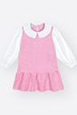 Vestido Infantil Manga Longa com Gola Boneca – Vestido Menina em Tweed Elegante