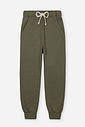 Calça Jogger Infantil em Moletom sem Felpa Musgo
