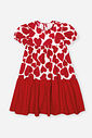 Vestido Infantil de Festa em New Stretch e Moletinho Waffle – Vestido Menina Verão com Estampa de Co NATURAL/VM HOLIDAY