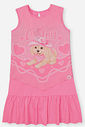 Vestido Infantil Cachorrinho Laço nas Costas Rosa