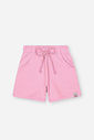 Shorts Infantil Básico em Moletinho – Short Menina Verão com Cordão ROSA IOGURTE