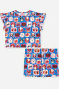 Conjunto Infantil Menina Boxy e Short de Cachorrinhos