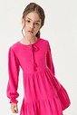 VESTIDO MANGA LONGA ROSA SETBELL