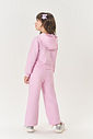 Conjunto Infantil Menina Blusão E Wide Leg Glitter Rosa Mundo Cinti