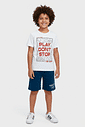 CONJ CAMISETA E BERMUDA BRANCO/AZ MARINHO