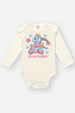 Conjunto Bebê Menina Body Dinossauro E Calça Natural Mundo Cinti