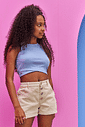 Regata Teen Feminino Cropped Azul Dway