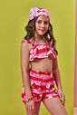 Short Infantil Menina Morangos em Malha UV