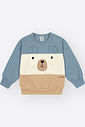 Conjunto Infantil Ursinho em Moletom Felpado – Look de Inverno Quentinho e Confortável