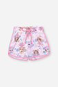 Shorts Infantil Básico em Nylon Estampado – Short Menina Verão Estampado com Elastano ROSA IOGURTE