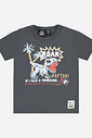 Camiseta Bebê Menino T-Rex Jurassic World Chumbo Camiseta Bebê Menino T-Rex Jurassic World Chumbo