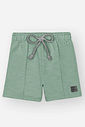 Conjunto Infantil Divertto Casual com Body em Cotton e Bermuda em Moletom Molinê MESCLA MEDIO/VD OLIVE
