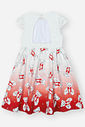 Vestido Infantil Menina Com Casaqueto Vermelho Mundo Cinti