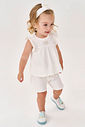 CONJ BLUSA, SHORTS E TIARA NATURAL/NATURAL/NATU
