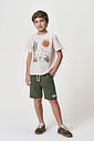 Conjunto Menino Camiseta Deserto e Bermuda Musgo