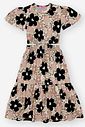 Vestido Infantil Midi com Recorte Lateral – Vestido Menina Floral Moderno Mundo Cinti