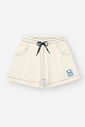 Conjunto Infantil Menina Blusa Cropped + Short Sarja Preto CTV