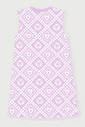 Vestido Infantil Estampado Space Cats Lilás Abrange