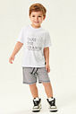 CONJ CAMISETA E BERMUDA BRANCO/DRESS BLUE