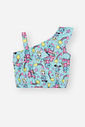 Conjunto Infantil Menina Blusa Dino E Short Azul Mundo Cinti