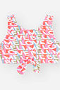 Biquíni Infantil Menina Rosa Neon Love em Malha UV