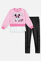 Conjunto Infantil Menina Blusão Panda E Calça Rosa Mundo Cinti