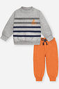 Conjunto Bebê Menino Listras Saylor's Divertto MESCLA MEDIO/LJ WINTER SUN