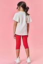 Conjunto Infantil Menina Tutti-Frutti Blusa E Calça Capri Vermelho Mundo Cinti