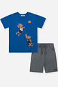 Conjunto Infantil Camiseta Ursos Basquete e Bermuda Olympian