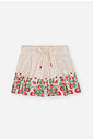 Conjunto Infantil com Blusa Boxy de Um Ombro Só e Shorts em Cotton Linho – Look Menina Verão Off Whi OFF WHITE