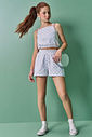 CONJ BLUSA E SHORTS BRANCO/BRANCO