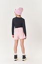 Conjunto Infantil Menina Blusa E Short Matelassê Preto Mundo Cinti