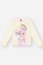 Conjunto Infantil Menina Blusa E Saia-Short Tule Natural Mundo Cinti