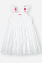 Vestido Infantil Menina Pompom Branco Mundo Cinti