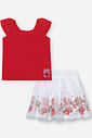 Conjunto Infantil Cropped com Babados e Saia-Short de Tule Ursa Conjunto Infantil Cropped com Babados e Saia-Short de Tule Ursa