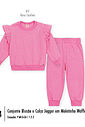 Conjunto em Moletinho Bebê Menina Charming Pink Beli.me
