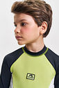 Conjunto Infantil Camiseta UV Manga Longa e Sunga Boxer Preto