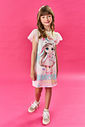 Vestido Infantil Menina Unicórnio Azul Cinti
