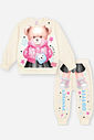 Conjunto Felpado Bebê Menina Ursa Outfit Mundo Cinti